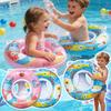 Infant Baby Swimming Ring with Seat 50cm Inflatable Baby Float Swim Ring for Toddlers with Deep Leg Openings and Back Support for Water Safety