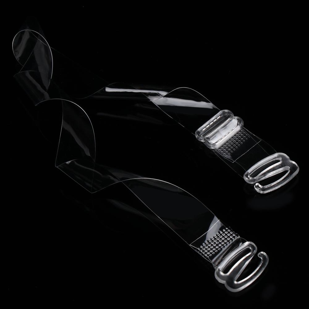 Woman Transparent Adjustable Invisible 1.5CM Steel Hook Bra Straps