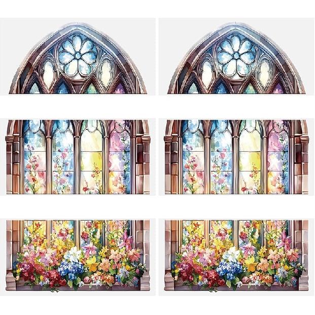 Rub On Transfers for Crafts, 3 Sheets Wildflowers Rub On Transfer Stickers Waterproof Self-Adhesive Butterflies and Flowers Rub On Transfer for Wood