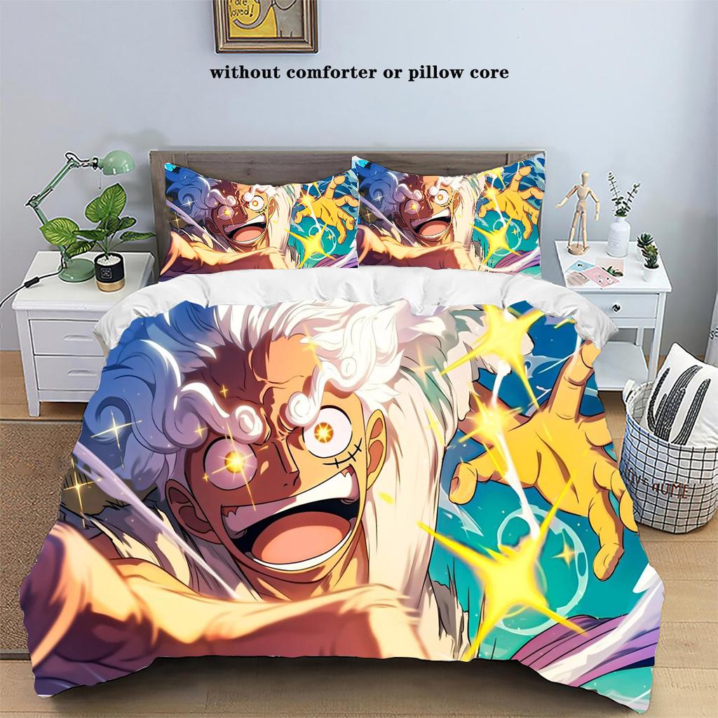 One Piece five Range Luffy Bedding Set Duvet Cover Bed Set Quilt Cover Pillowcase Comforter king Queen Size Adult Bedding Set