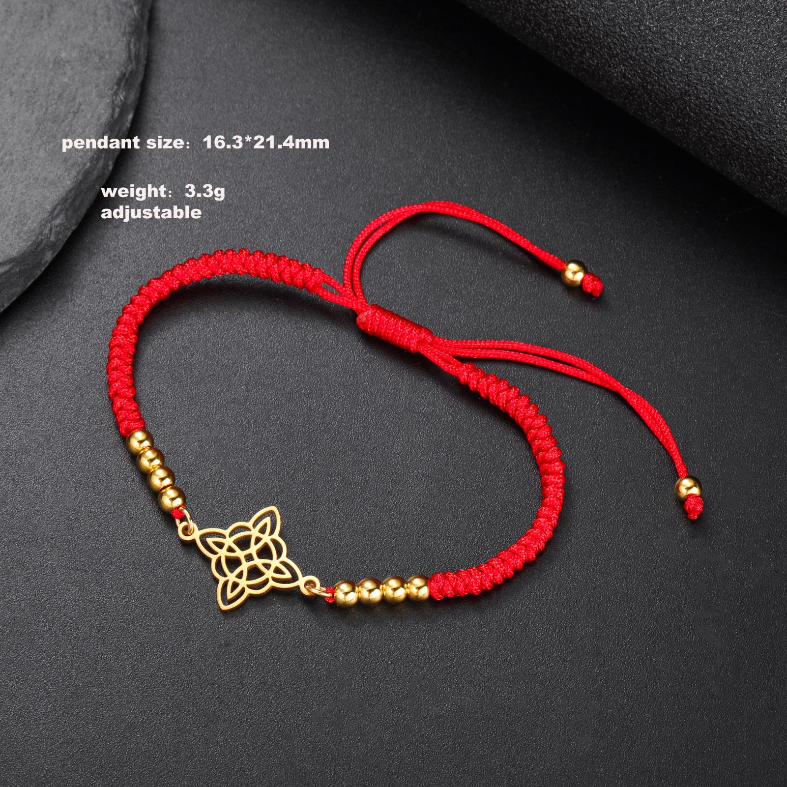 

Witch Knot Charm Bracelets for Women nudo de bruja Stainless Steel Witchcraft Amulet Lucky Bracelets Jewelry lucky bhudda