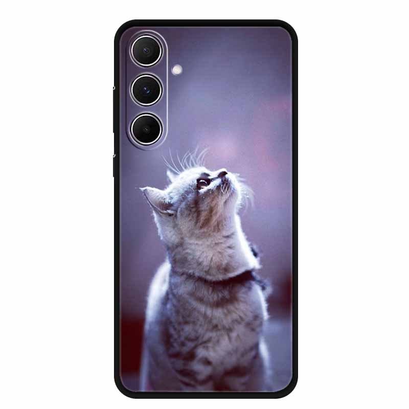 For Samsung Galaxy A55 5G Case Animals Soft Silicone TPU Phone Cases Back Cover For SamsungA55 Wolf Protector Cute Girl Shell