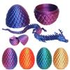 3D Printed 30Cm Dragon Egg With Articulated Dragon Model Home Decor Items Room Decoration Sculptures Figurines Desktop Ornament