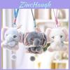 Plüschelefant mit Satin-Schal für Mädchen, Geschenk und Taschen-Schlüsselanhänger-Dekoration