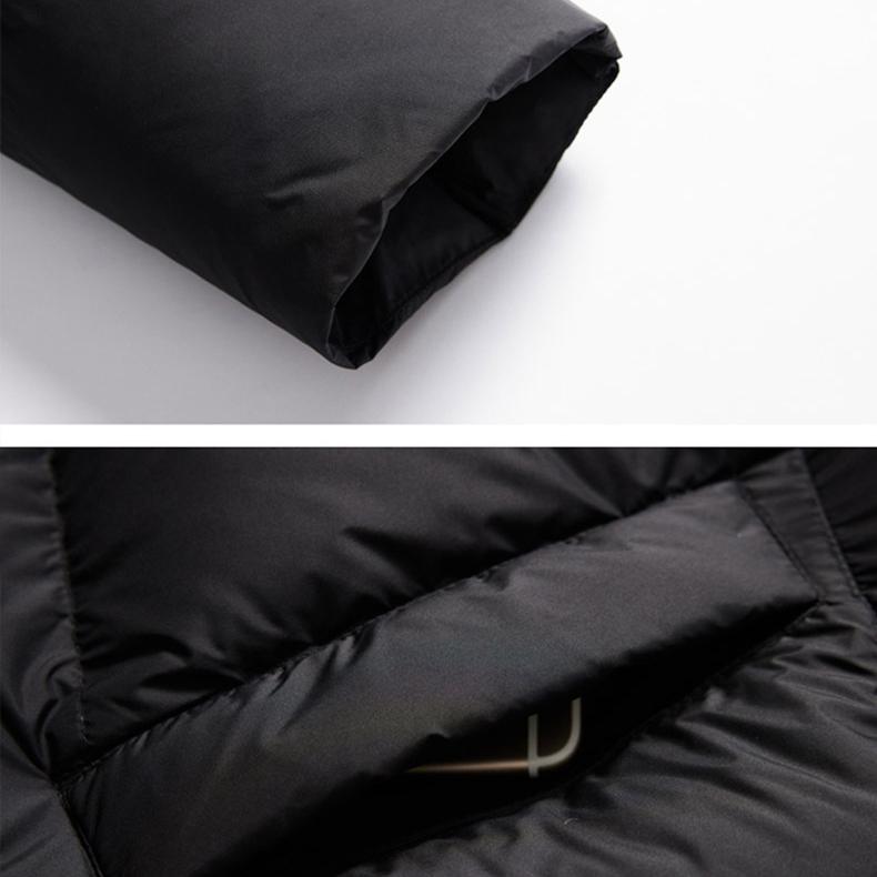 Daunenjacke mit Kapuze für Damen, Winter, mittellang, neue Mode, weiße Entendaunen, Übergröße