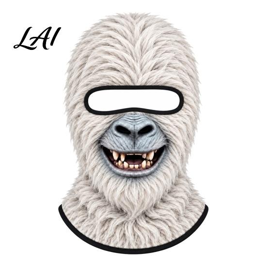 Outdoor Sports Headwear for Winter Velvet Funny Face Mask Full Protection Warm Windproof Balaclava Balaclava Men Women Breathable Skin Friendly Head
