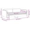 VidaXL Lit de jour avec matelas gris foncé 100x200 cm tissu 3196804