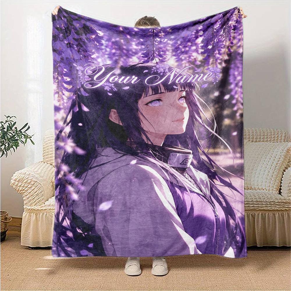 Naruto Character Customize Text Blanket Gift Customizable Blanket Soft Warm Cozy Perfect for Sofa Home Decor Couch Office Four Seasons Universal