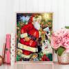 Diamond Painting Full Square Round Christmas Santa Claus Rhinestone Picture Diamond Embroidery Dog Mosaic Handmade Gift