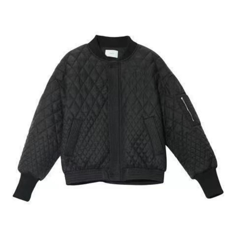 

Женская зимняя бейсбольная куртка, короткое стеганое пальто, утепленная верхняя одежда, теплая, в стиле летчика, модная, повседневная XXL чёрный