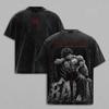 2026 Hot Sale Baki Hanma Anime T-shirt Manga Printed Vintage Washed T Shirt Summer Short Sleeve Loose Cotton Tees Clothes for Men's Clothing