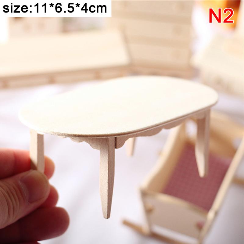 1set 1/12 Scale Miniature Wooden Dining Chair Table Furniture Set For Doll house 1:12 Kitchen Food Furniture Toy Accessories