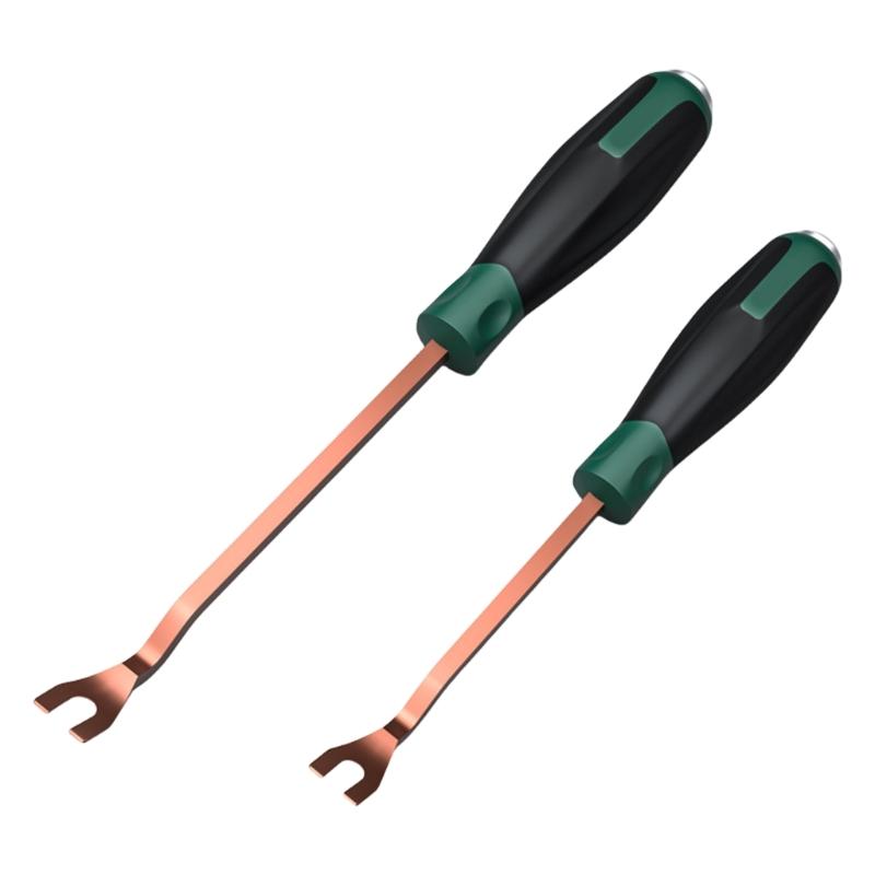 

2Pcs Ergonomic Nonslip Handle Car Upholstery Pry Tool For Plastic Fastener Extraction Automotive Door Panel Trim Tool 1