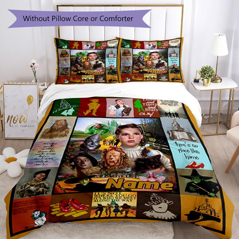 Warner Bros. Works (19) Customize Your Name Bedding Set Breathable Duvet Cover with Pillowcases Home Decoration Birthday Gift
