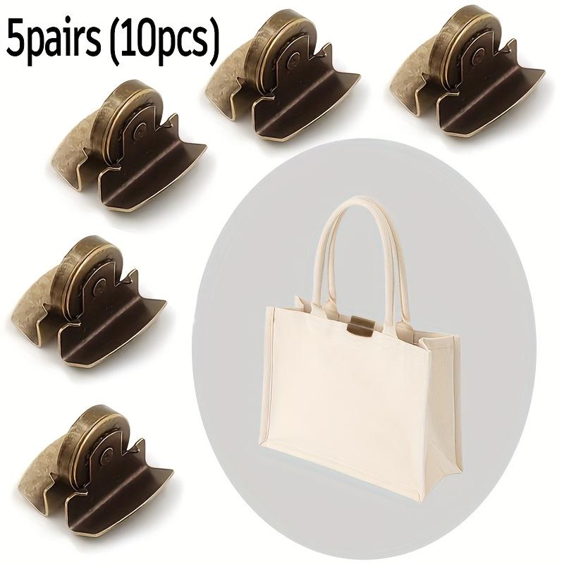 5 Pairs (10pcs) of Metal Seamless Magnetic Clasps, Suitable for Bags, Magnetic Snap Buttons, Fasteners, Ideal for Handbags