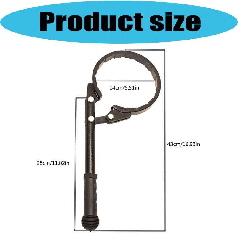 Manual Truck Maintenance Tool for Air Dryer Filter Service, Steel Long Handle Removal Tool for Turning Over-Tightened Filters with Control