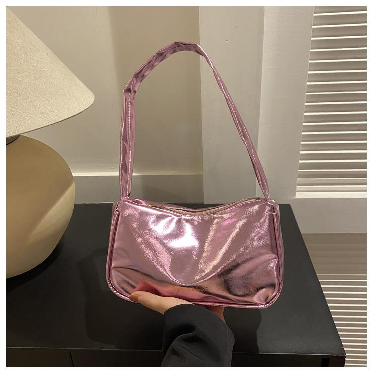 Laser Trend Candy Color Personality Foreign Simple Commuter Tote Fashion Hand-Held Armpit Small Square Women'S Bag