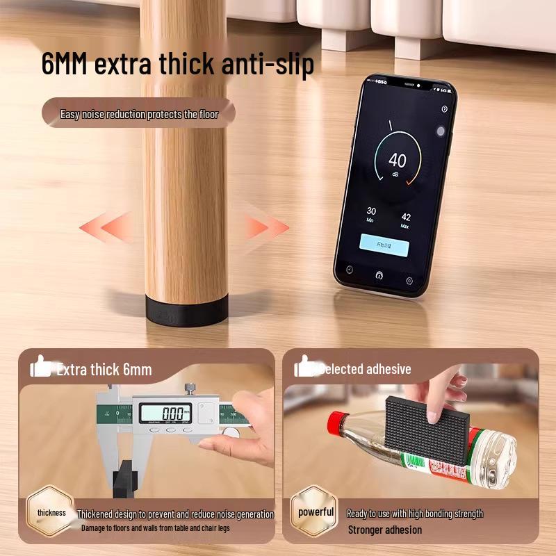 Non-Slip Silent Furniture Pads: Thickened, Wear-Resistant Leg Covers & Anti-Collision Stickers for Chairs, Stools, Sofas, and Tables