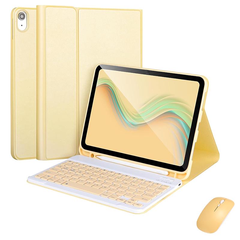 Capa Protetora para iPad Air 76 10.9" com Teclado Bluetooth Magnético Destacável e Compartimento para Caneta - Capa de Couro