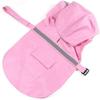 Dww-Adjustable Waterproof Pet Dog Hooded Raincoat Reflective Dog Rain Coat Jacket Dog Rainwear Apparel Clothes for Small Medium Large Dogs (M, Pink)