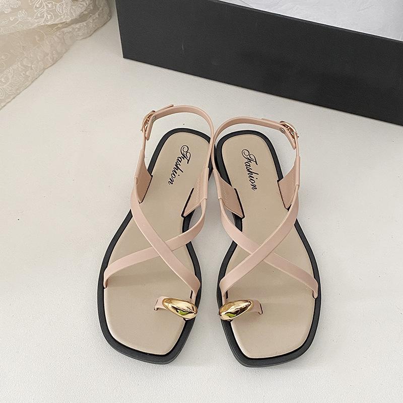 Women's Orthopedic Sandals Ankle Strap Wedge Beach Sandals Comfortable Flat Sandals Open Toe Women Flat Walking Shoes Ladies