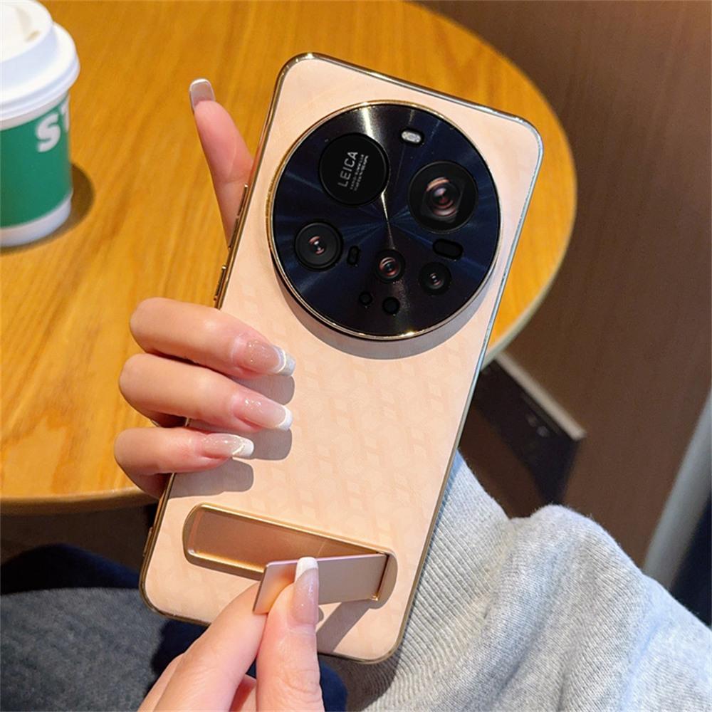 

Чохол для Xiaomi 15 Ultra з PU шкіри+ПК з гальванічним покриттям, чохол для телефону з підставкою As Shown A