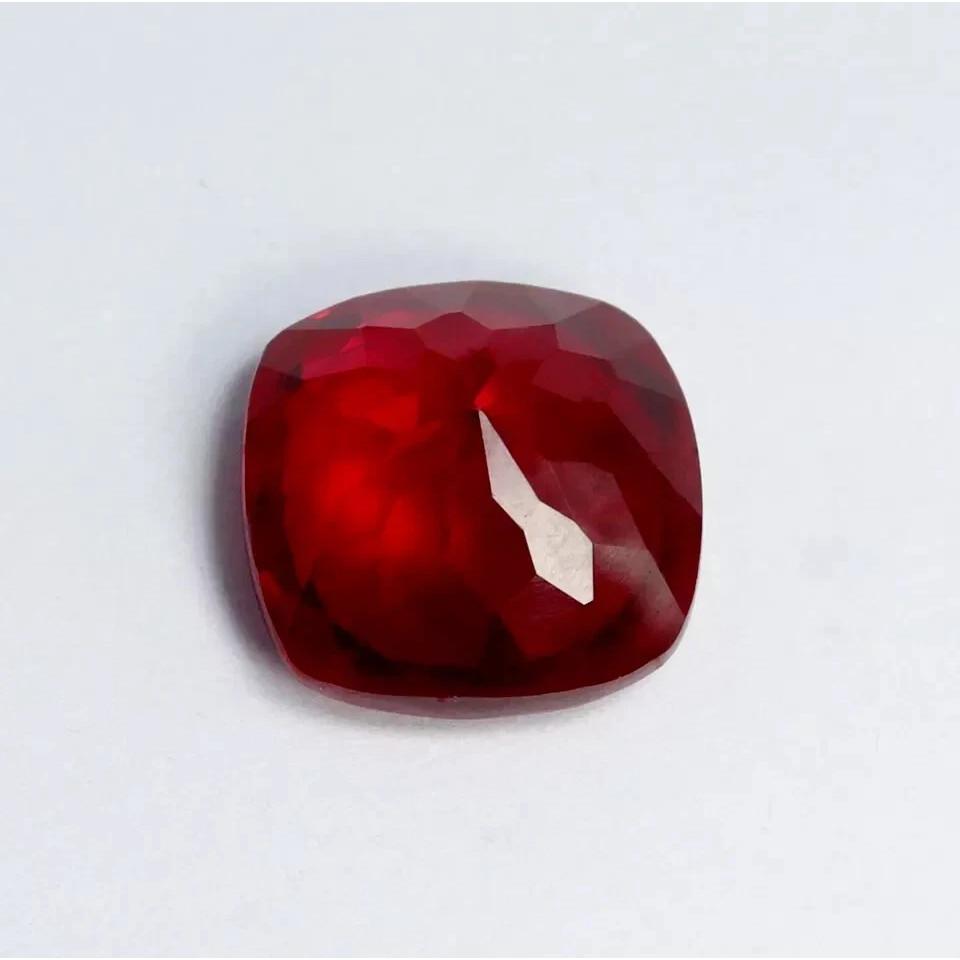 Natural Blood Red Ruby Burma 10+ Ct Cushion Cut Certified Beautiful Gemstone