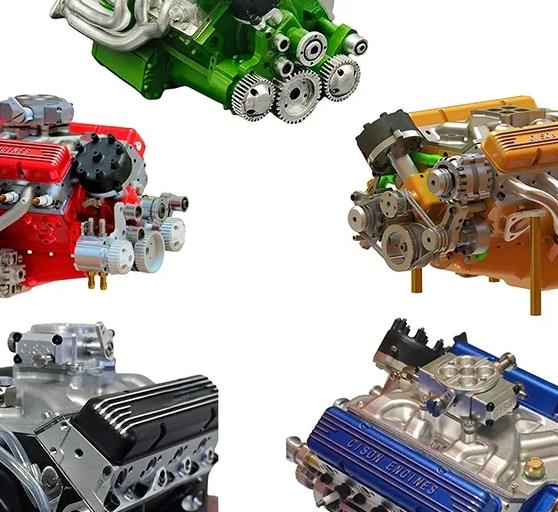 Binray Cison V8 Engine Kit Gas Small-Block Engine Model Kits Mini Build Your Own Stem Cison Running Engine Kits That Runs