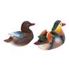 2PCS Floating Mandarin   Statue Resin Cute Animal Decor Sculpture Ornament for Outdoor Garden Pond