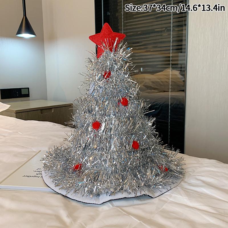 Christmas Hat Headwear INS Christmas Tree Hat 2026 New Year Party Atmosphere Photo Props Children Christmas Festival Costumes