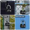 Weatherproof Protection Combination Padlock 4 Dial Digit Digit Combination Lock  Fences Cabinet