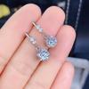 Eight Hearts & Arrows PT950 Simulated Moissanite Diamond Earrings for Women – New Hot-Selling Jewelry
