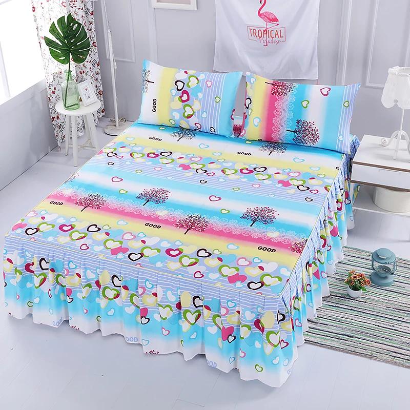 Bettlaken-Set mit Blumenmotiv, Tagesdecke, rutschfest, für Kingsize-/Queensize-Betten (1,5 M/1,8 M/2 M) Betten Weicher Bettbezug