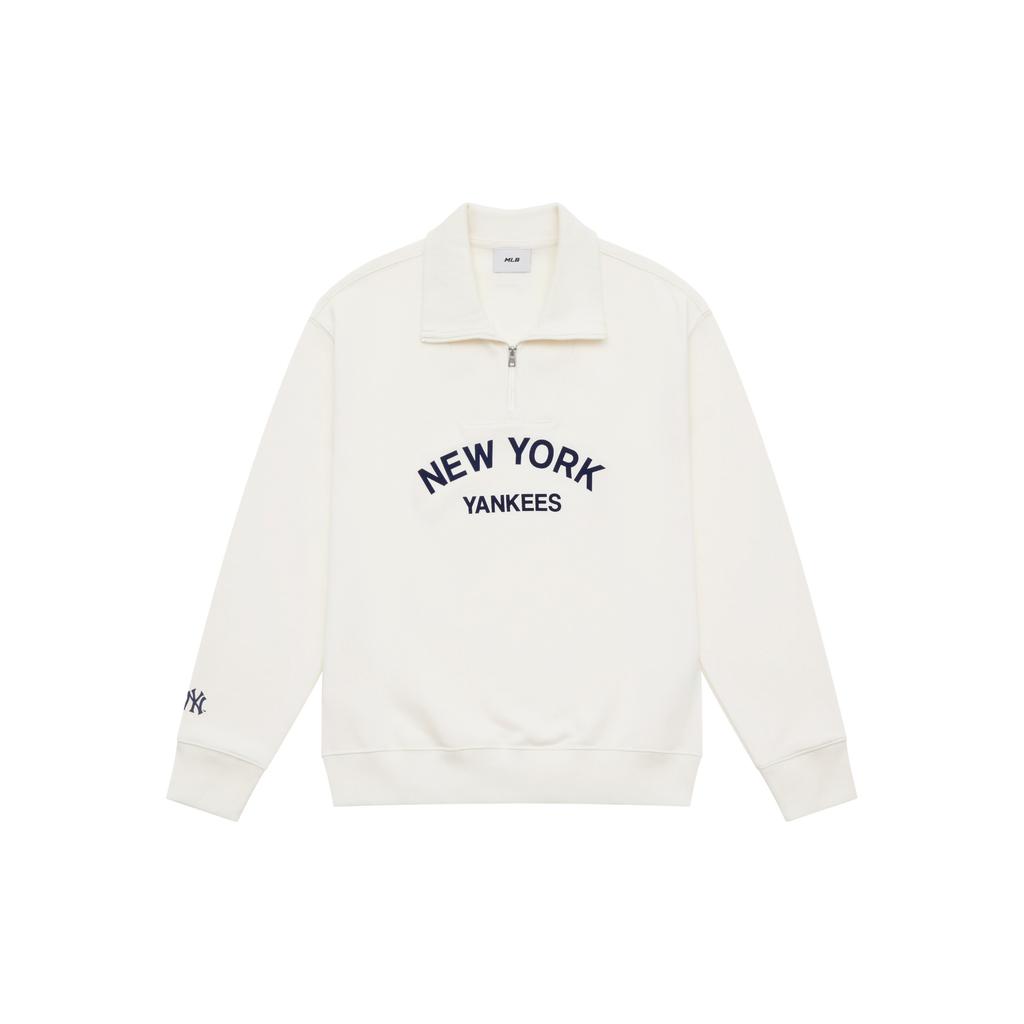 New MLB Preppy Style Collection New York Yankees Sweatshirt Unisex Cream 3AMTV0244-50CRS