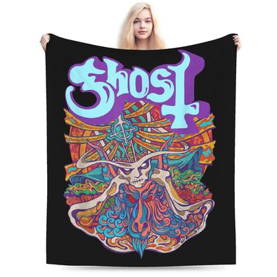 Ghost Band Seven Inches of Satanic Panic Blankets Fleece Autumn Multi-function Throw Blankets for Bed Travel Bedding Throws