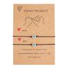 2 Stück Pinky Promise Partnerarmbänder für Damen Einfach Süß Leuchtende Herzperle Geflochtenes Armband Freundschaft Ästhetischer Schmuck Geschenk