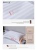 100% Cotton Striped Hotel White Bedding Set - Sateen Stripe, 4-Piece.