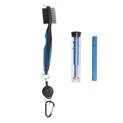 Kit de Nettoyage de Club de Golf Brosse Rétractable Nettoyeur de Rainures Nettoyeur d'Extrémité de Club Plastique Durable Acier Golf
