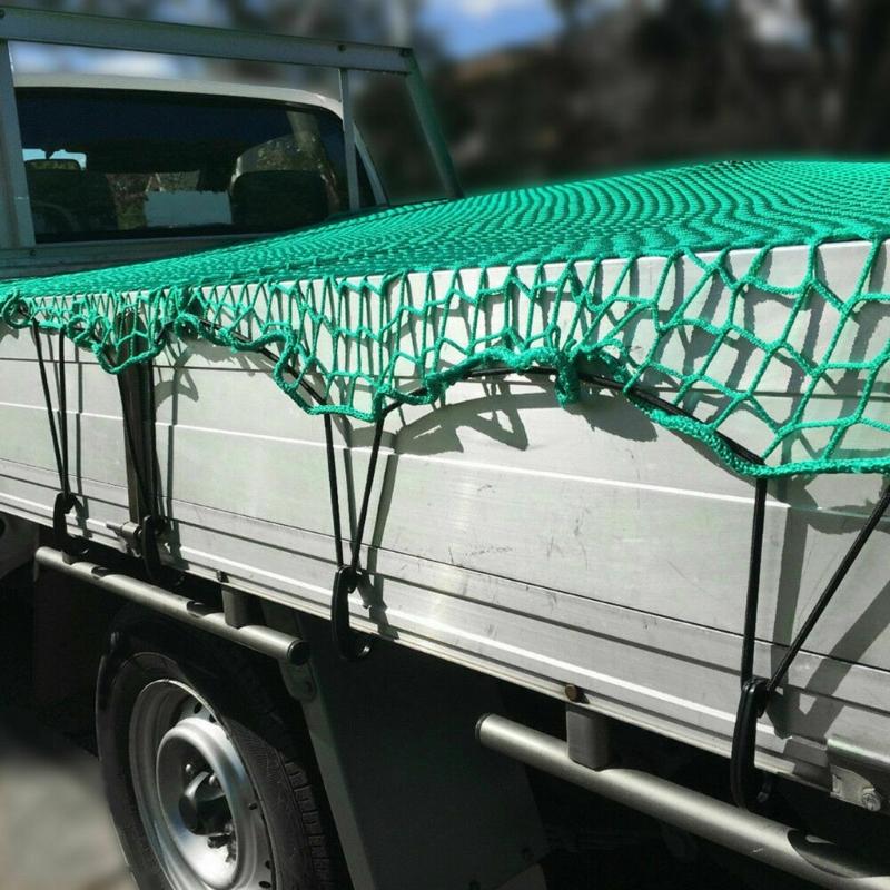 Cargo Net with 15Pcs Hooks and Elastic Strap 4.9x7.2ft / 6.5x9.8ft / 8.2x11.5ft Cargo Net Heavy Duty Bungee Cargo Net