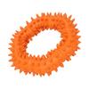 Dog Chew Toy Thorn Design Rubber Lightweight Throwing Catching Flying Burr Ring Dog Toy