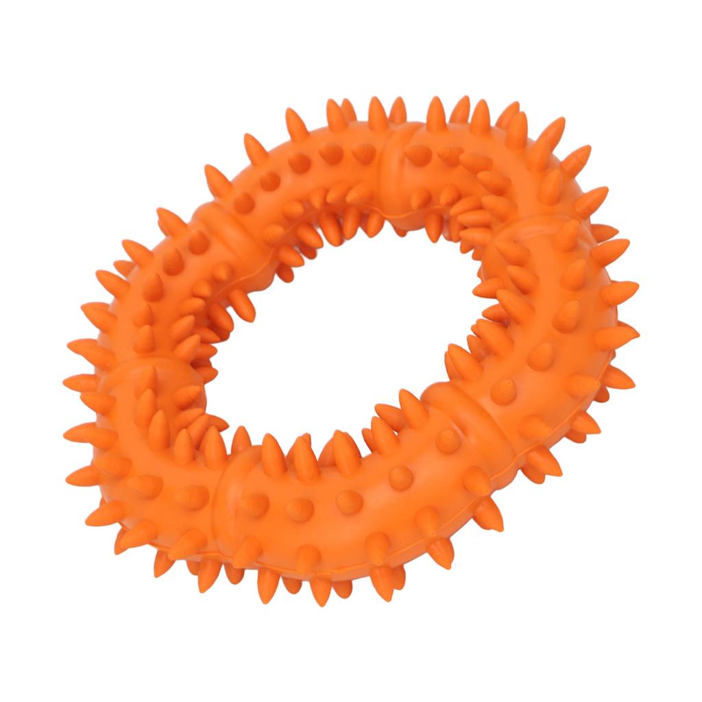 Dog Chew Toy Thorn Design Rubber Lightweight Throwing Catching Flying Burr Ring Dog Toy