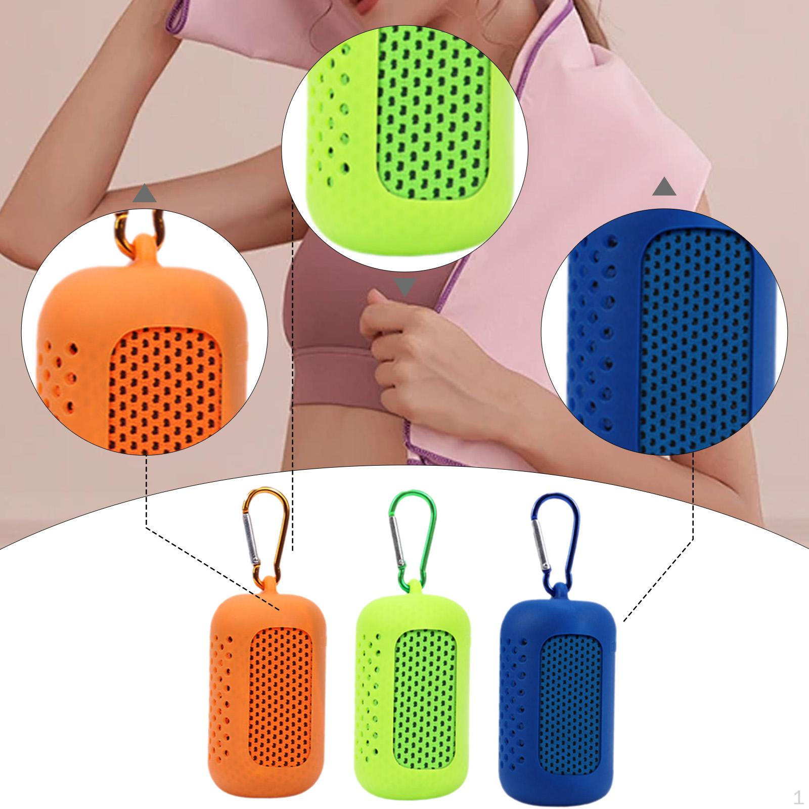 

3 Охлаждающих полотенца из микрофибры, Легкие и освежающие шейные полотенца для спортзала, гольфа, тренировок, Green Blue Orange