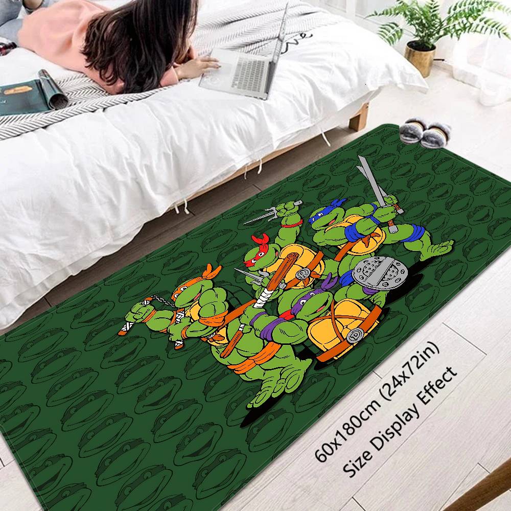 Anime N-Ninja Turtles Floor Mat Anti-slip Absorb Water Long Strip Cushion Bedroon Mat Alfombra