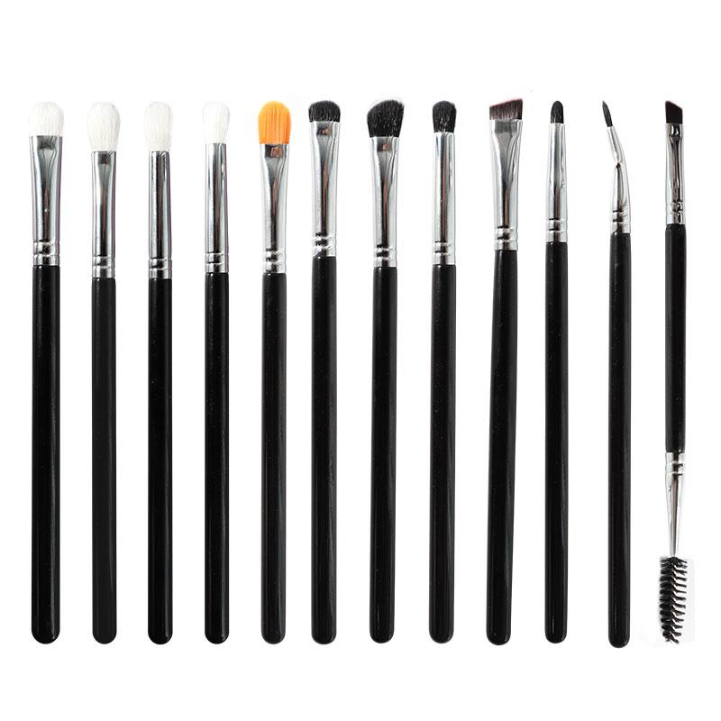 HMU Drop Shipping Philippines Copper Tube Low Moq Goat Hair High Quality Professional Private Label Eye Brush Sets
