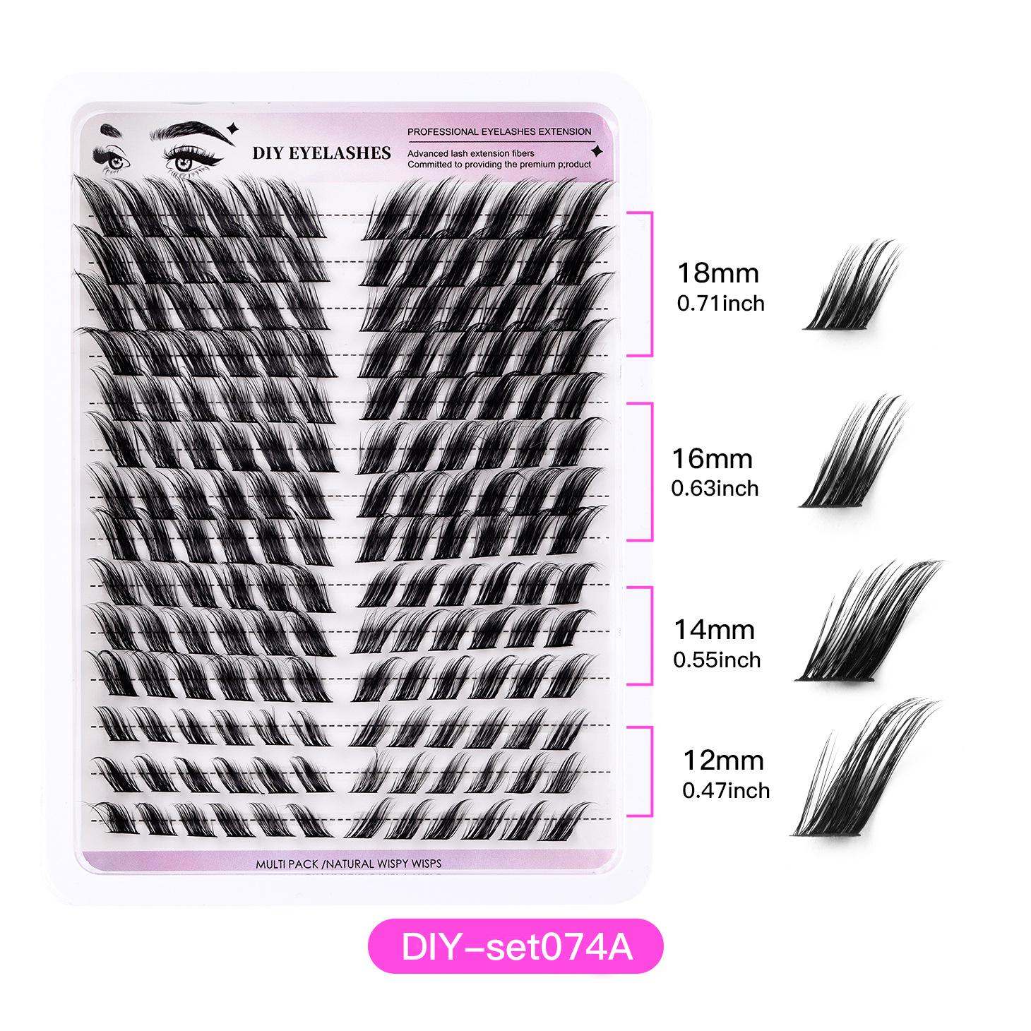 

168-кластерная книга по изготовлению натуральных накладных ресниц своими руками: Косые сегментированные ресницы Cross-Border