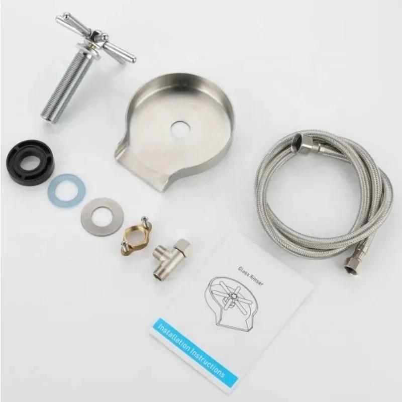 Beer Bar Glass Rinser Faucet Sink Accessories 304 Stainless Steel Glass Rinser for Kitchen Sinks Glass Cup Bottle Washer Cleaner