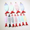 10pcs Stainless Steel Enamel Stripe Fish Charms Pendant 40x8/40x14mm DIY Jewelry Making Accessories for Necklace Earrings