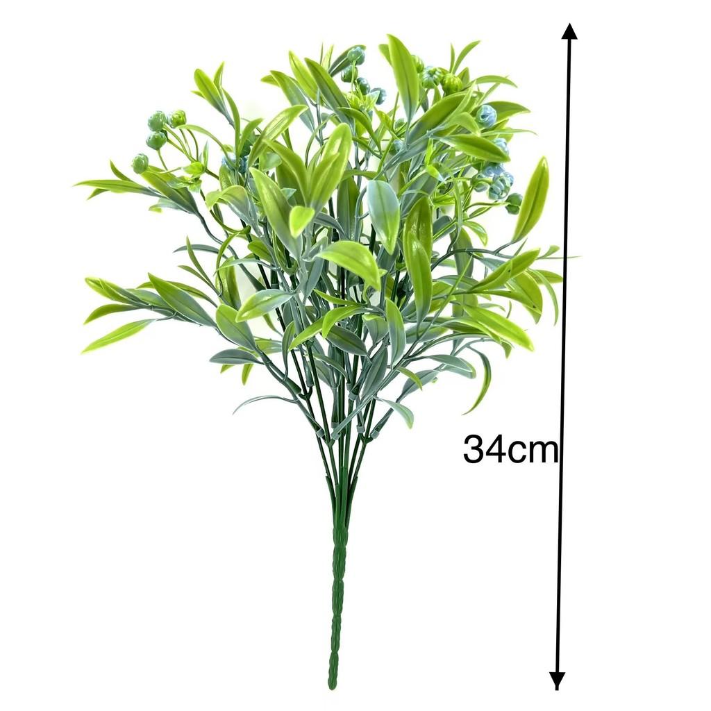 Artificial Simulation Flower 7-forked Bamboo Leaf Starry Sky Home Wedding Outdoor Decoration Green Plants Artificial Flowers Artificial Flower