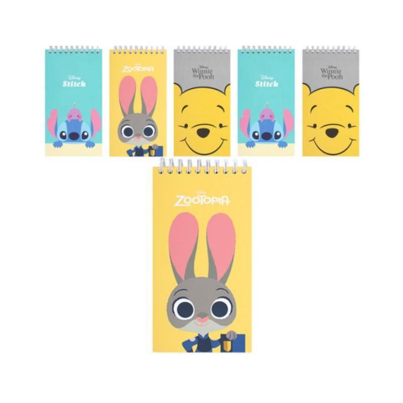 [Back to School] Disney Character Pocket Memo Pad (40 Sheets) - 6 Pack Set 6pcs