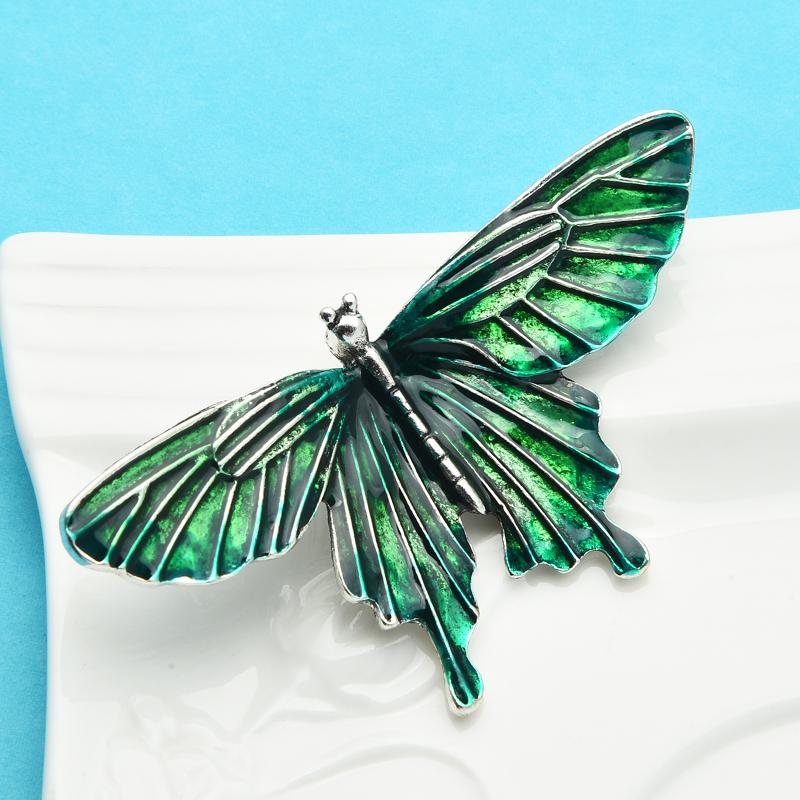 Desiger New Enamel Butterfly Brooch Pins For Women Big Insect Brooches Gift 3 Colors Swallowtail Butterfly